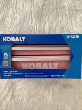 kobalt mini 2-drawer pink steel tool box